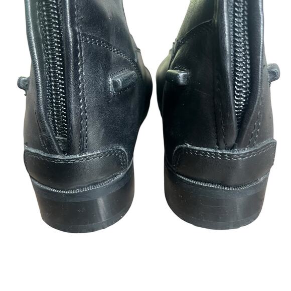 Ovation Girls Black Leather Flex Sport Field Boot Sz 2 Regular Equestrian Riding - Picture 9 of 16